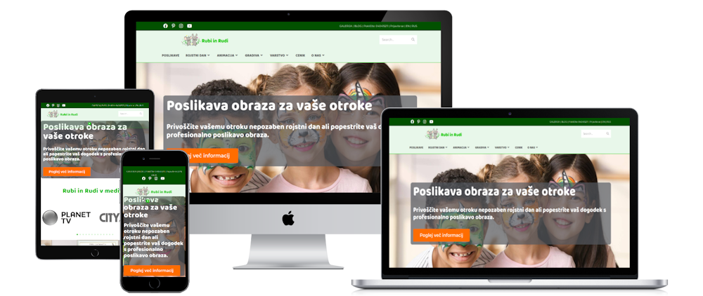 rubirudi - izdelava spletne strani